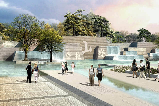 小鎮文化景觀設計效果圖